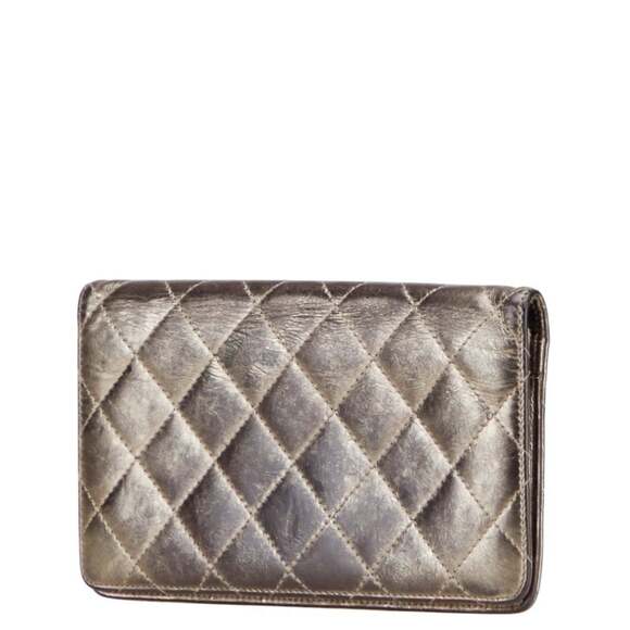 CHANEL Gold Leather Wallet